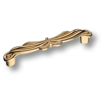 BRASS Ручка-Скоба 15.128.128. DIA 19 Гл.Золото 24K 128мм