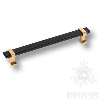 BRASS Ручка-Скоба 737-160-Matt Gold-Matt Black