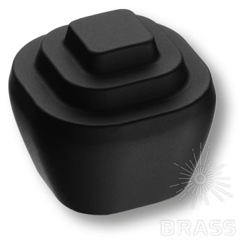 BRASS Ручка-Кнопка 4180 016MP24 Чёрный 16мм