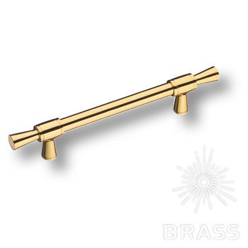 BRASS Ручка-Рейлинг 4690 0128 GL-GL Глянцевое Золото 128мм