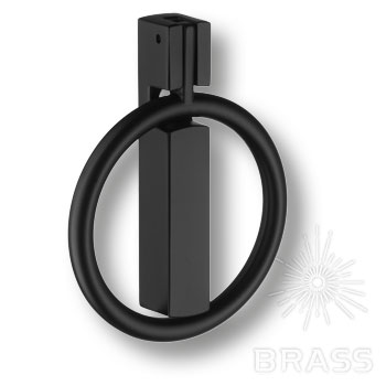 BRASS Ручка-Кольцо 901-Matt Black 18х76х60мм Черный Матовый