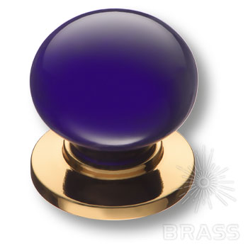 BRASS Ручка-Кнопка 3005-60-COBALT Гл.Золото