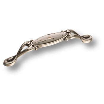 BRASS Ручка-Скоба 15.090.96.PO23W.16 Античное Серебро 96мм