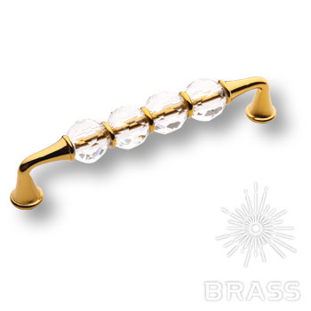 BRASS Ручка-Скоба 2537-003-128 Гл.Золото 128мм
