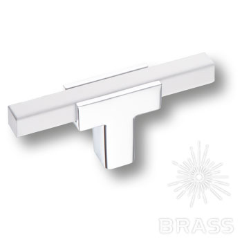 BRASS Ручка-Кнопка 67-Chrome-White
