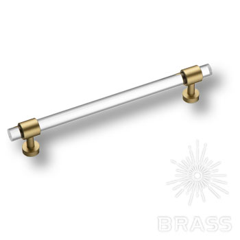 BRASS Ручка-Скоба BU 020.160.36 Орг.стекло Латунь 160мм