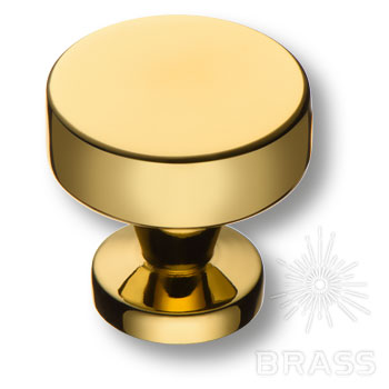 BRASS Ручка-Кнопка 30-Gold Глянцевое Золото